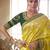 Yellow woven silk saree with blouse