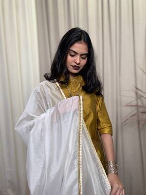 Golden plain chanderi salwar 5