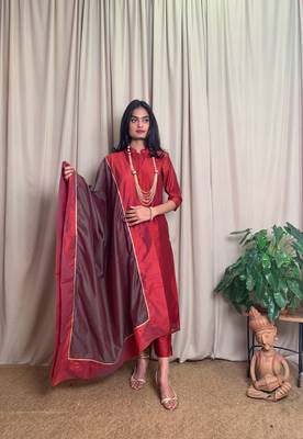 Black plain chanderi salwar 1