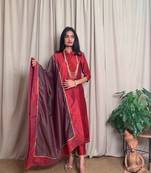 Black plain chanderi salwar