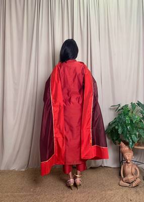 Black plain chanderi salwar 3