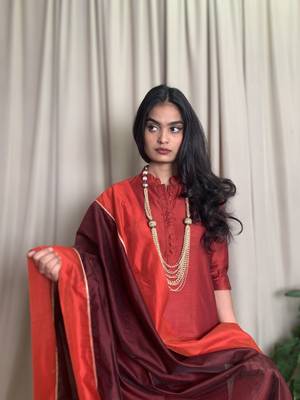 Black plain chanderi salwar 5