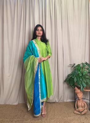 Black plain chanderi salwar 1