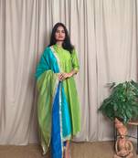 Black plain chanderi salwar