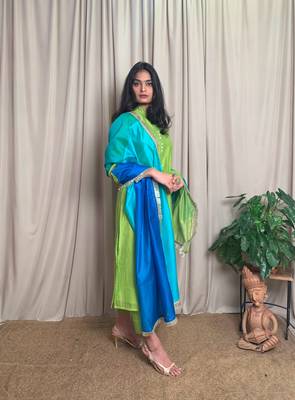 Black plain chanderi salwar 2