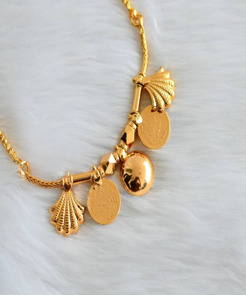 Gold tone Lakshmi coin Bottu mangalyam dj-36462
