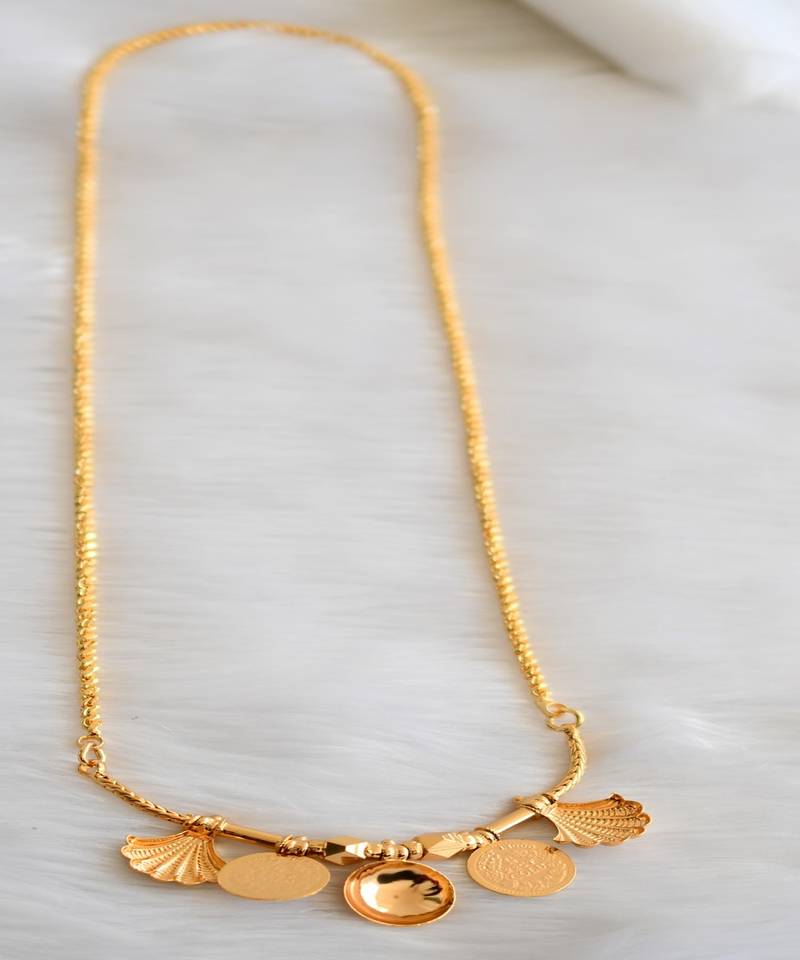 Gold tone Lakshmi coin Bottu mangalyam dj-36462