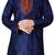 Blue embroidered art dupion silk boys-kurta-pyjama