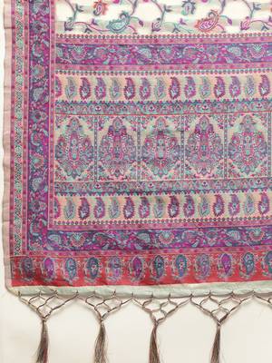 Women's Geometric Printed Woven Cotton Saree With Unstitched Blouse Piece For Wedding, Party, DailyWear and Festival 5