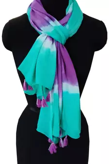 Tie n dye scarves with fringes