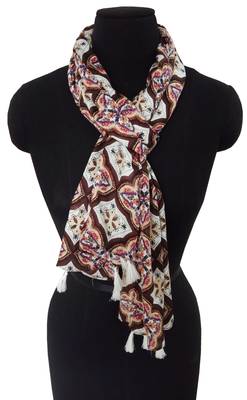Printed Scarves With Fringes 2