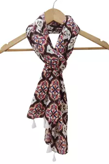 Printed Scarves With Fringes