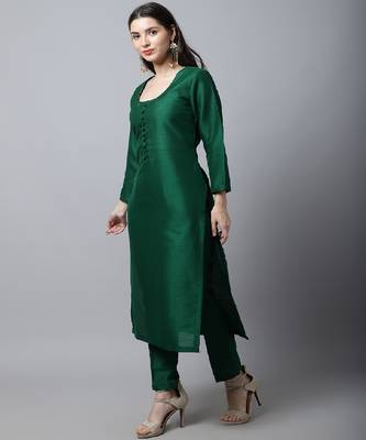 Sizzling Green Kurti with Pants 4