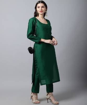 Sizzling Green Kurti with Pants 1