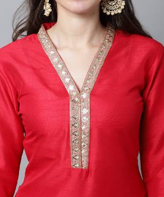 Poppy Pink Silk Kurti With Garara 5