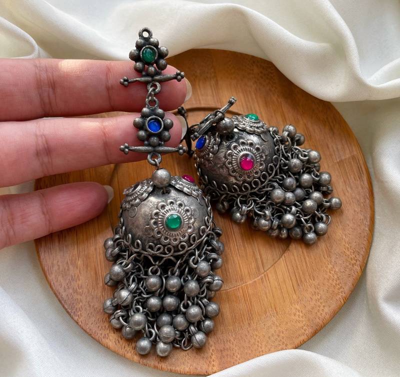 Afghani Earring,Oxidized Earring,Antique Jewelry,Boho Jewelry