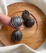 Oxidized Earring,Afghani Earring,Jhumkas,Antique Jewelry,Indian Jewelry,Silver Earring,Boho Jewelry,Dangle Earring