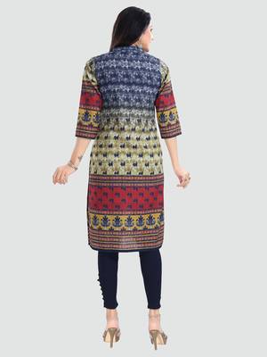 Multicolor embroidered cotton poly kurtas-and-kurtis 3