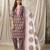Brown printed cotton ethnic-kurtis