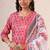 Pink printed cotton ethnic-kurtis