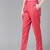 Peach plain cotton trousers