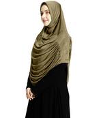 Modest Women's Fashion embellished with glittering Stone Aasimah F&B Fleet Hijab Olive 