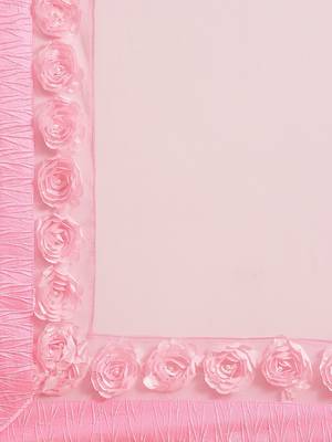 Pink plain georgette saree with blouse 3