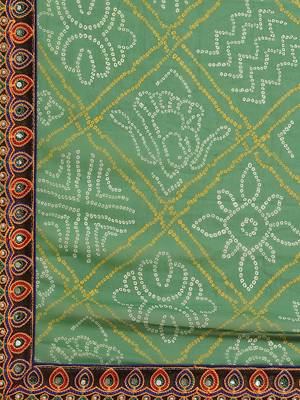 Green embroidered georgette saree with blouse 4