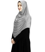 Modest Women's Fashion embellished with glittering Stone Aasimah F&B Fleet Hijab Silver