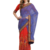 Blue embroidered georgette saree with blouse