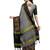 Grey embroidered cotton silk saree with blouse