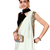 Light green printed georgette saree with blouse