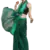Green printed silk blend saree with blouse