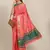 Pink embroidered cotton silk saree with blouse