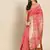Pink embroidered cotton silk saree with blouse