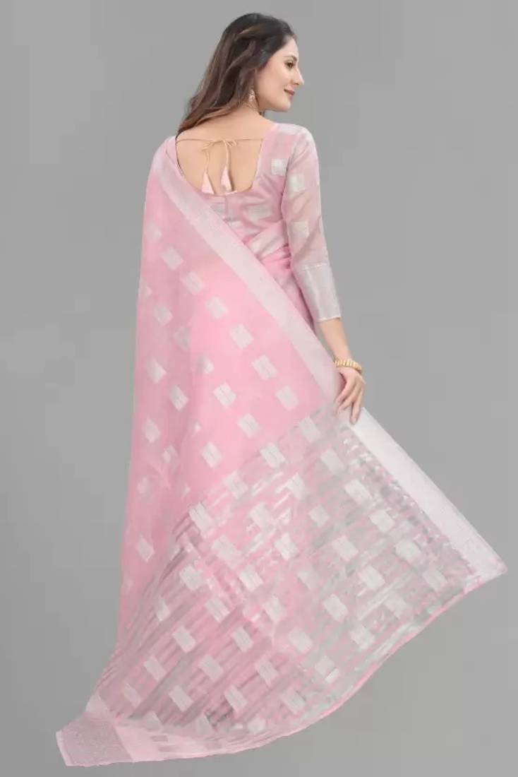 Woven Design Zari Linen Silk Banarasi Saree