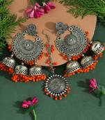 Orange jhumkas