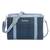 Blue Checked Pattern PU Structured Solid Sling Bag