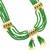 Aarnaa Green Multistrand Beaded Bridal Necklace Earring  Set For Women-NS_1728_G_325