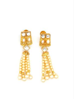White Multistrand Beaded Bridal Necklace Earring  Set For Women-NS_1728_RG_325 2