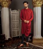 Red Kara Kurta Set