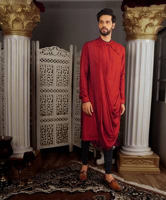 Red Kara Kurta Set 2