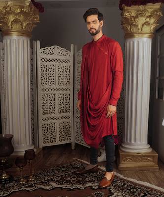 Red Kara Kurta Set 3