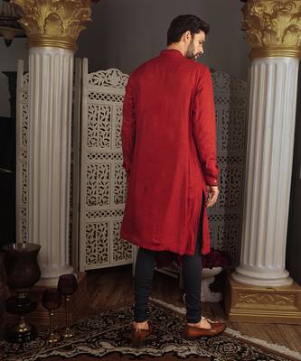 Red Kara Kurta Set 4