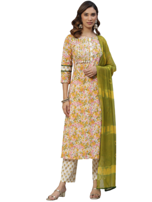 Multicolor floral print cotton salwar 1