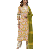 Multicolor floral print cotton salwar