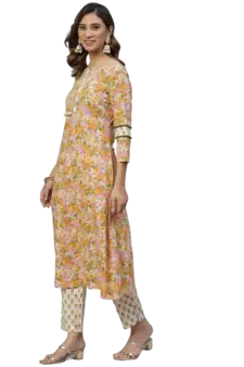 Multicolor floral print cotton salwar