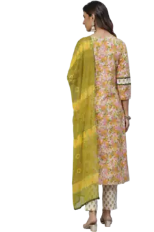 Multicolor floral print cotton salwar