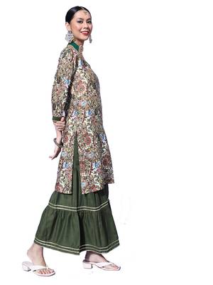 White floral print blended cotton salwar 2
