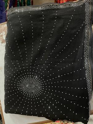 Black Blooming Georgette Heavy Siroski Original Diamond Work 2